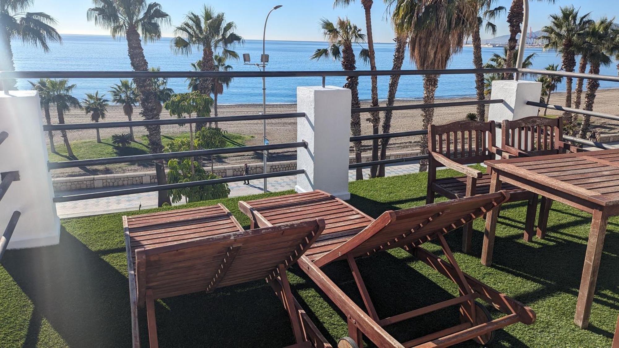 Loft Con Gran Terraza En Primera Linea De Playa Málaga Extérieur photo